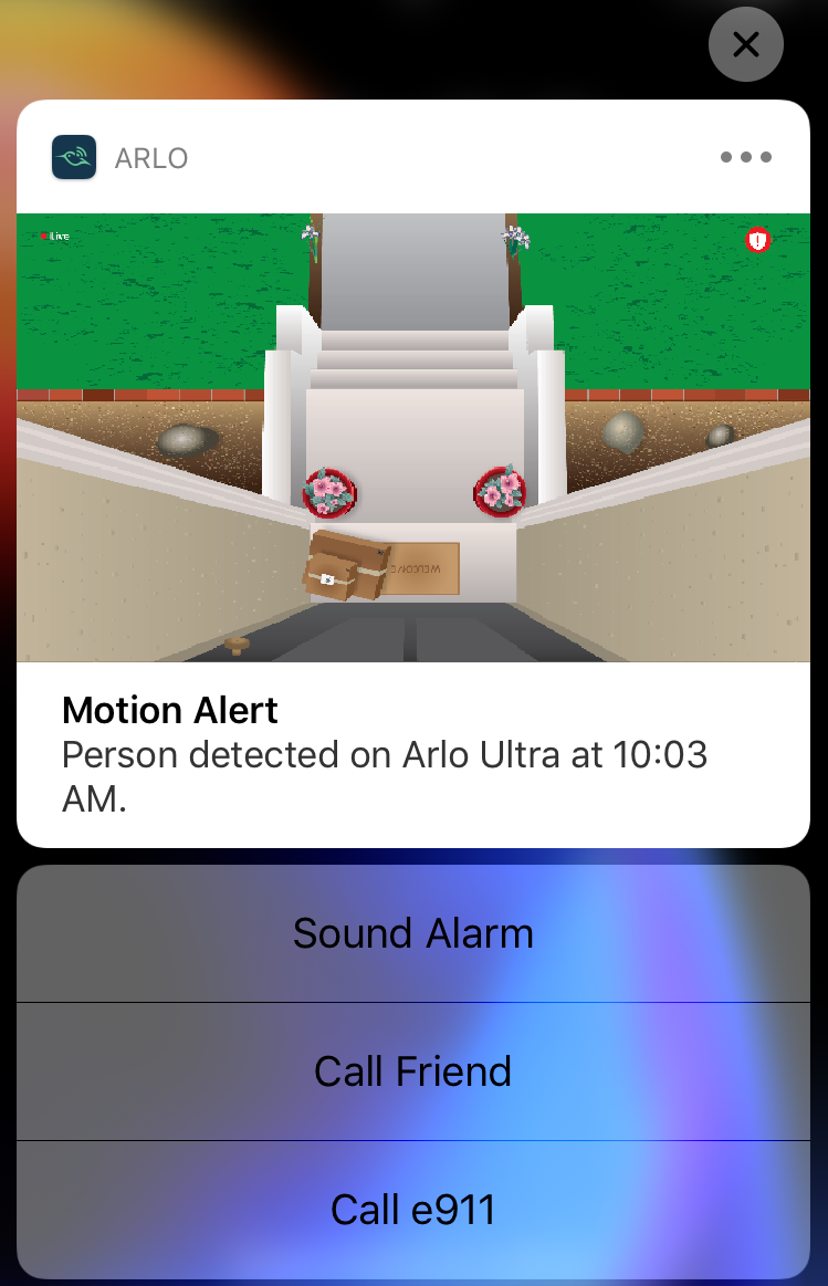 Arlo sales camera notifications